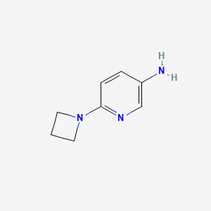 molecular formula C8H11N3 B1396138 6-(Azetidin-1-yl)pyridin-3-amine CAS No. 1045335-18-9