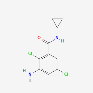 3-Amino-2,5-dichloro-N-cyclopropylbenzamide