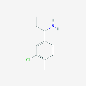 molecular formula C10H14ClN B1396142 1-(3-Chloro-4-methylphenyl)propan-1-amine CAS No. 1270440-34-0