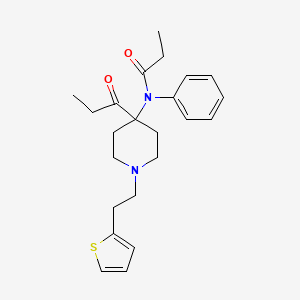 molecular formula C23H30N2O2S B13961424 N-(4-(1-Oxopropyl)-1-(2-(2-thienyl)ethyl)-4-piperidinyl)-N-phenylpropanamide CAS No. 60644-96-4