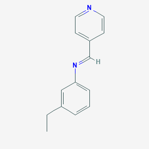 (Z)-N-(3-Ethylphenyl)-1-(4-pyridinyl)methanimine