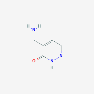molecular formula C5H7N3O B1396148 4-(氨甲基)-2,3-二氢嘧啶-3-酮 CAS No. 1149586-25-3