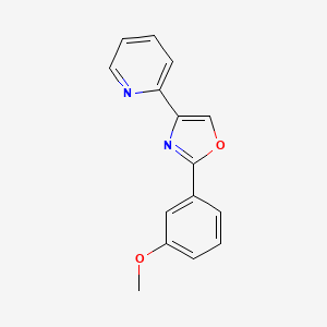 molecular formula C15H12N2O2 B13961488 Pyridine, 2-[2-(3-methoxyphenyl)-4-oxazolyl]- CAS No. 502422-28-8