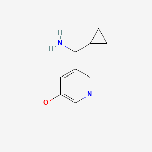 molecular formula C10H14N2O B1396150 Cyclopropyl(5-methoxypyridin-3-yl)methanamine CAS No. 1270553-84-8