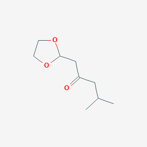 molecular formula C9H16O3 B1396152 1-(1,3-Dioxolan-2-yl)-4-methyl-pentan-2-one CAS No. 114097-11-9
