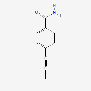 molecular formula C10H9NO B13961521 4-(Prop-1-yn-1-yl)benzamide CAS No. 474661-31-9