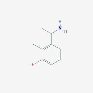 molecular formula C9H12FN B1396154 1-(3-Fluoro-2-methylphenyl)ethan-1-amine CAS No. 1270453-63-8