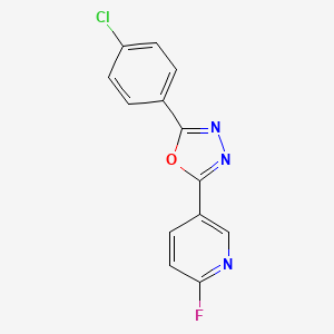 molecular formula C13H7ClFN3O B13961543 5-(5-{4-Chloro-phenyl}-[1,3,4]oxadiazole-2-yl)-2-fluoro-pyridine 