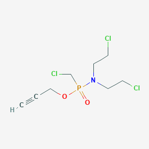 molecular formula C8H13Cl3NO2P B13961552 2-chloro-N-(2-chloroethyl)-N-[chloromethyl(prop-2-ynoxy)phosphoryl]ethanamine CAS No. 6651-08-7