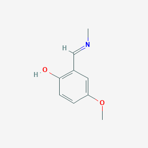 molecular formula C9H11NO2 B13961555 4-Methoxy-2-((methylimino)methyl)phenol 