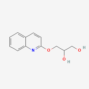 molecular formula C12H13NO3 B13961561 3-(2-Quinolyloxy)-1,2-propanediol CAS No. 63991-82-2