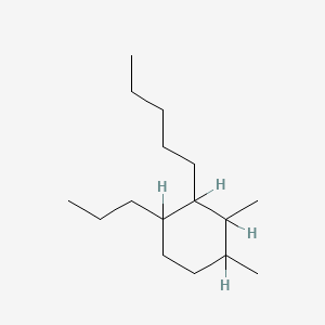 1,2-Dimethyl-3-pentyl-4-propylcyclohexane