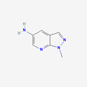 molecular formula C7H8N4 B1396157 1-甲基-1H-吡唑并[3,4-B]吡啶-5-胺 CAS No. 1190380-60-9