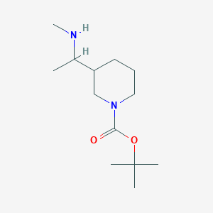 molecular formula C13H26N2O2 B13961625 tert-Butyl 3-(1-(methylamino)ethyl)piperidine-1-carboxylate 