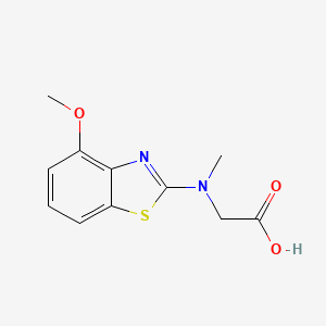 molecular formula C11H12N2O3S B1396168 N-(4-methoxy-1,3-benzothiazol-2-yl)-N-methylglycine CAS No. 1351597-05-1