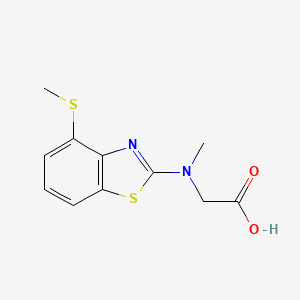 molecular formula C11H12N2O2S2 B1396169 N-methyl-N-[4-(methylthio)-1,3-benzothiazol-2-yl]glycine CAS No. 1352999-41-7
