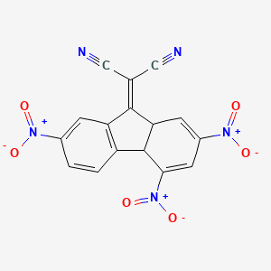 molecular formula C16H7N5O6 B1396171 (2,4,7-三硝基-4a,9a-二氢-9H-芴-9-亚甲基)丙二腈 CAS No. 1313852-41-3