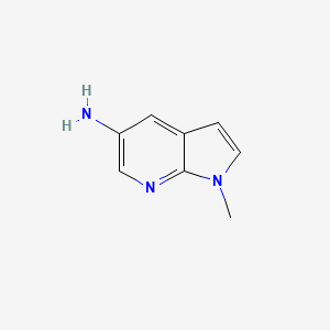 molecular formula C8H9N3 B1396174 1-Methyl-1H-pyrrolo[2,3-B]pyridin-5-amine CAS No. 883986-76-3