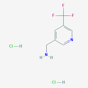 molecular formula C7H9Cl2F3N2 B1396178 (5-(三氟甲基)吡啶-3-基)甲胺二盐酸盐 CAS No. 1332529-79-9