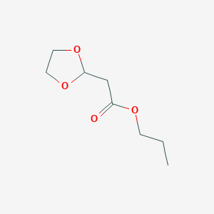 molecular formula C8H14O4 B1396189 (1,3-二氧戊环-2-基)-乙酸丙酯 CAS No. 1263365-79-2
