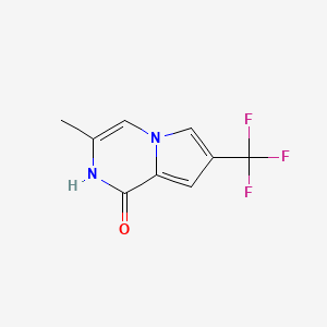 molecular formula C9H7F3N2O B1396193 3-Methyl-7-(trifluoromethyl)pyrrolo[1,2-a]pyrazin-1(2H)-one CAS No. 1025054-82-3