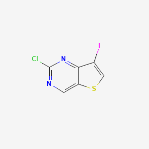 molecular formula C6H2ClIN2S B1396194 2-氯-7-碘噻并[3,2-d]嘧啶 CAS No. 1152475-40-5