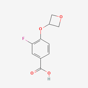 molecular formula C10H9FO4 B1396198 3-Fluoro-4-(oxetan-3-yloxy)benzoic acid CAS No. 1346498-50-7