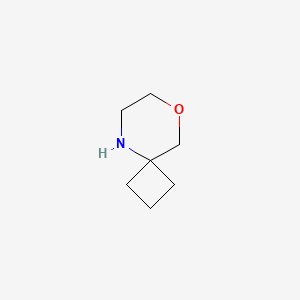molecular formula C7H13NO B1396203 8-Oxa-5-azaspiro[3.5]nonane CAS No. 602326-48-7