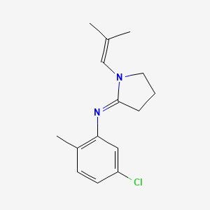 5-Chloro-2-methyl-N-(1-(2-methyl-1-propenyl)-2-pyrrolidinylidene)benzenamine