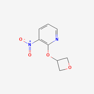molecular formula C8H8N2O4 B1396210 3-硝基-2-(氧杂环丁-3-氧基)吡啶 CAS No. 1349716-64-8