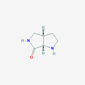 molecular formula C6H10N2O B1396212 顺式-六氢吡咯并[3,4-B]吡咯-6(6AH)-酮 CAS No. 1021878-40-9