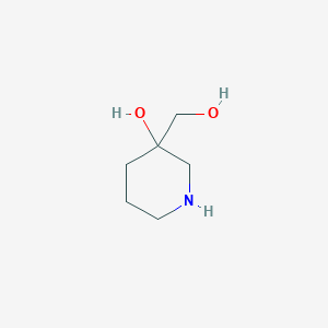 molecular formula C6H13NO2 B1396214 3-(Hydroxymethyl)piperidin-3-ol CAS No. 848069-91-0