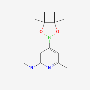 2-Dimethylamino-4-(4,4,5,5-tetramethyl-1,3,2-dioxaborolan-2-YL)-6-methylpyridine