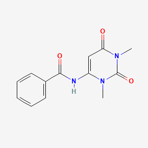 molecular formula C13H13N3O3 B13962266 N-(1,3-Dimethyl-2,6-dioxo-1,2,3,6-tetrahydropyrimidin-4-yl)benzamide CAS No. 633296-52-3