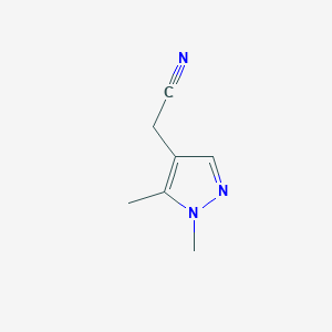 molecular formula C7H9N3 B1396237 (1,5-二甲基-1H-吡唑-4-基)乙腈 CAS No. 1306739-15-0