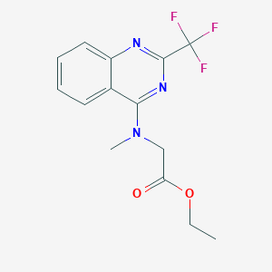 molecular formula C14H14F3N3O2 B1396239 [Methyl-(2-trifluoromethyl-quinazolin-4-yl)-amino]-acetic acid ethyl ester CAS No. 1208081-16-6