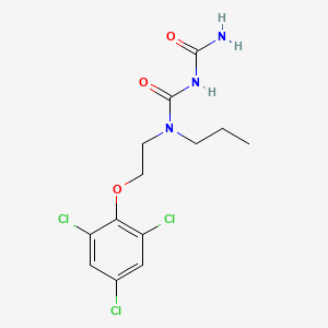 molecular formula C13H16Cl3N3O3 B1396242 1-({丙基[2-(2,4,6-三氯苯氧)乙基]氨基羰基}氨基)甲酰胺 CAS No. 1296346-84-3