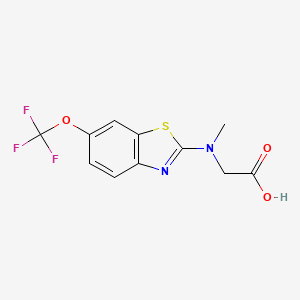 molecular formula C11H9F3N2O3S B1396246 N-甲基-N-[6-(三氟甲氧基)-1,3-苯并噻唑-2-基]甘氨酸 CAS No. 1353000-13-1