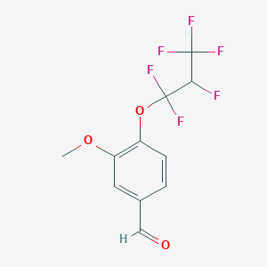 molecular formula C11H8F6O3 B1396247 4-(1,1,2,3,3,3-六氟丙氧基)-3-甲氧基苯甲醛 CAS No. 291535-28-9