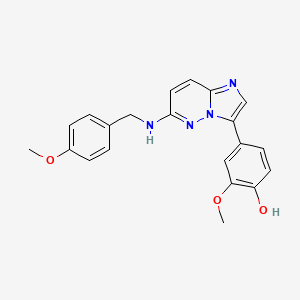 2-Methoxy-4-(6-(4-methoxybenzylamino)imidazo[1,2-b]pyridazin-3-yl)phenol