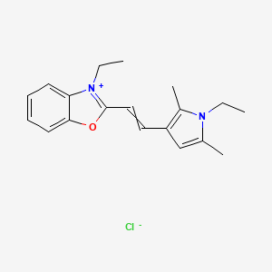 Benzoxazolium, 3-ethyl-2-[2-(1-ethyl-2,5-dimethyl-1H-pyrrol-3-yl)ethenyl]-, chloride