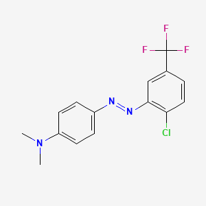 molecular formula C15H13ClF3N3 B1396253 (4-{(E)-[2-氯-5-(三氟甲基)-苯基]偶氮基}苯基)二甲胺 CAS No. 849-92-3