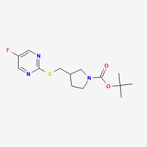 3-(5-Fluoro-pyrimidin-2-ylsulfanylmethyl)-pyrrolidine-1-carboxylic acid tert-butyl ester