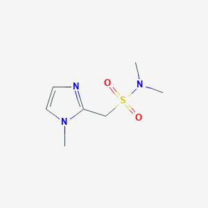 molecular formula C7H13N3O2S B13962585 N,N-dimethyl-1-(1-methyl-1H-imidazol-2-yl)methanesulfonamide 