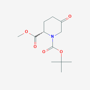 molecular formula C12H19NO5 B1396263 (S)-1-叔丁基 2-甲基 5-氧代哌啶-1,2-二甲酸酯 CAS No. 915976-31-7