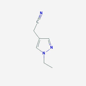 molecular formula C7H9N3 B1396264 (1-乙基-1H-吡唑-4-基)乙腈 CAS No. 1238437-27-8