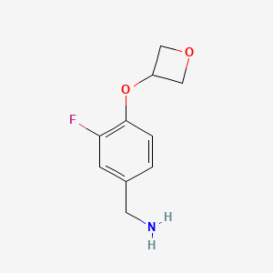 B1396268 [3-Fluoro-4-(oxetan-3-yloxy)phenyl]methanamine CAS No. 1349709-03-0