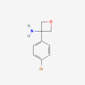 molecular formula C9H10BrNO B1396269 3-(4-Bromophenyl)oxetan-3-amine CAS No. 1349972-68-4