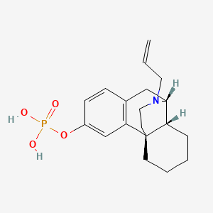 molecular formula C19H26NO4P B13962714 (-)-17-Allylmorphinan-3-ol phosphate (ester) CAS No. 63732-41-2