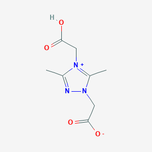 molecular formula C8H11N3O4 B1396276 [4-(carboxymethyl)-3,5-dimethyl-1H-1,2,4-triazol-4-ium-1-yl]acetate CAS No. 1452574-96-7
